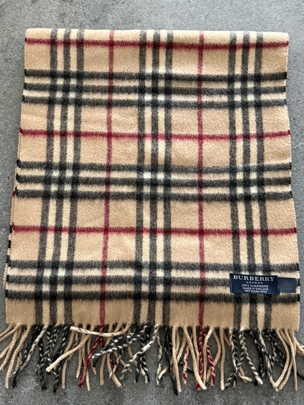 Authentic Burberry Nova Check Cashmere Scarf